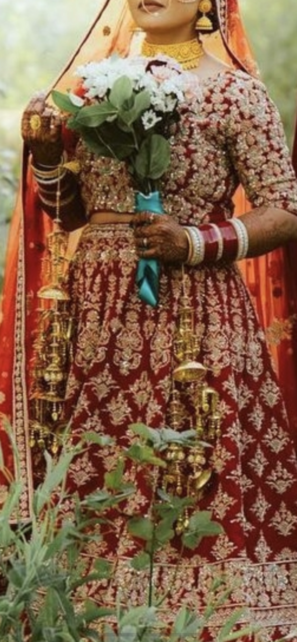 Red lehenga