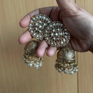 Golden jhumkas