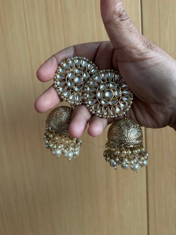 Golden jhumkas