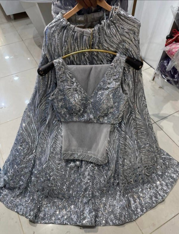 Silver lehenga