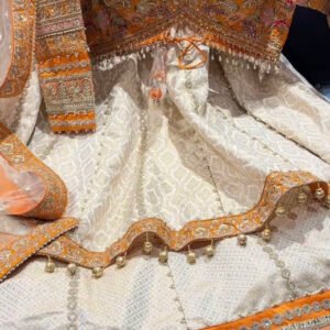 Orange lehnga perfect for haldi