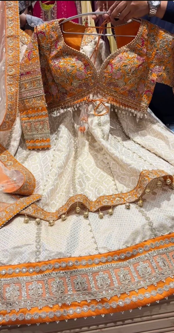Orange lehnga perfect for haldi